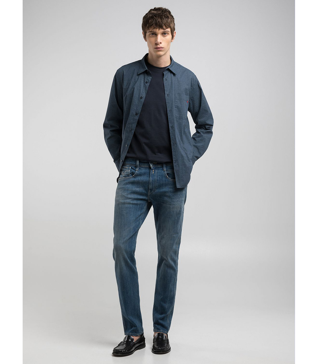 スリムフィットANBASS RED CASTリサイクルデニム 詳細画像 ブルー 3